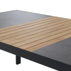 Esstische*SIENA GARDEN Lugano Gartentisch | Keramik anthrazit mit Inlay aus Teakholz FSC® 100 %