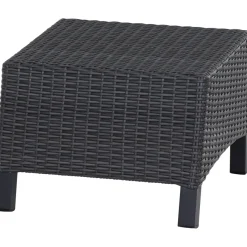 Gartenhocker*SIENA GARDEN Lugano Hocker | Rattangeflecht nacht-blau
