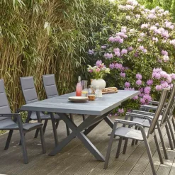 Stapelsessel*SIENA GARDEN Milano Stapelsessel | RANOTEX® gepolstert grau