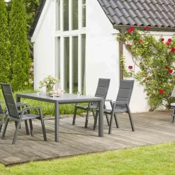Stapelsessel*SIENA GARDEN Milano Stapelsessel | RANOTEX® gepolstert grau