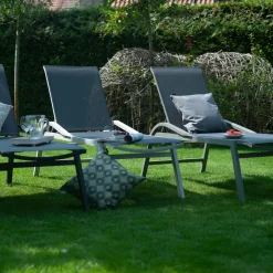 Gartenliegen*SIENA GARDEN Milos Rollliege | RANOTEX® schwarz-grau