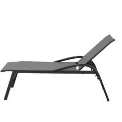 Gartenliegen*SIENA GARDEN Milos Rollliege | RANOTEX® schwarz-grau