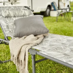 Camping*SIENA GARDEN Natura Campingliege | recyceltes Polyester grau
