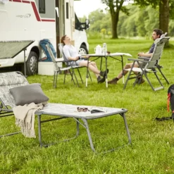 Camping*SIENA GARDEN Natura Campingliege | recyceltes Polyester grau
