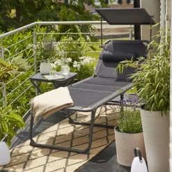 Camping*SIENA GARDEN Premium Campingliege | AirMesh anthrazit anthrazit