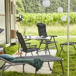 Camping*SIENA GARDEN Premium Campingliege | AirMesh anthrazit anthrazit