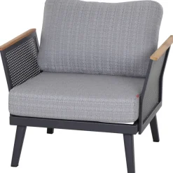 Loungemöbel | Wintergartenmöbel*SIENA GARDEN Preston Loungesessel | Polyester blau-grau