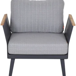 Loungemöbel | Wintergartenmöbel*SIENA GARDEN Preston Loungesessel | Polyester blau-grau