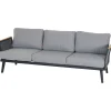 Wintergartenmöbel | Loungemöbel*SIENA GARDEN Preston Loungesofa | 3-Sitzer | Polyester blau-grau