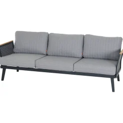 Wintergartenmöbel | Loungemöbel*SIENA GARDEN Preston Loungesofa | 3-Sitzer | Polyester blau-grau