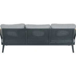Wintergartenmöbel | Loungemöbel*SIENA GARDEN Preston Loungesofa | 3-Sitzer | Polyester blau-grau