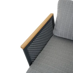 Wintergartenmöbel | Loungemöbel*SIENA GARDEN Preston Loungesofa | 3-Sitzer | Polyester blau-grau