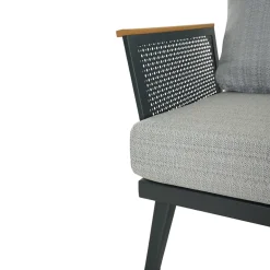 Wintergartenmöbel | Loungemöbel*SIENA GARDEN Preston Loungesofa | 3-Sitzer | Polyester blau-grau
