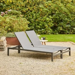 Gartenliegen*SIENA GARDEN Rimini Gartenliege | RANOTEX® schwarz-silber