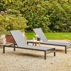 Gartenliegen*SIENA GARDEN Rimini Gartenliege | RANOTEX® schwarz-silber