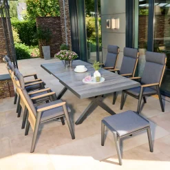 Wintergartenmöbel | Gartenhocker*SIENA GARDEN Roma Gartenhocker | RANOTEX® grau