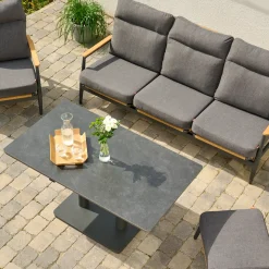 Wintergartenmöbel | Höhenverstellbare Tische*SIENA GARDEN Roma Lifttisch | gesinterter Stein dunkelgrau