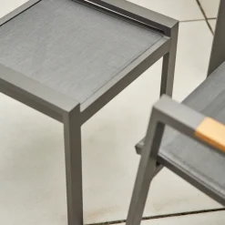 Gartenhocker*SIENA GARDEN Savona Hocker | RANOTEX® schwarz-silber