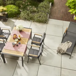 Stapelsessel*SIENA GARDEN Savona Stapelsessel | RANOTEX® schwarz-silber