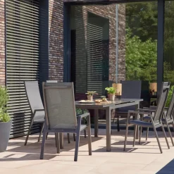 Stapelsessel*SIENA GARDEN Savona Stapelsessel | RANOTEX® schwarz-silber