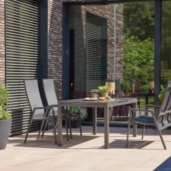 Stapelsessel*SIENA GARDEN Savona Stapelsessel | RANOTEX® schwarz-silber