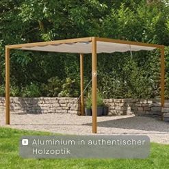Schattenmanufaktur*SIENA GARDEN Schattenmanufaktur® Basis | Libera | Holzoptik | 3x3 m