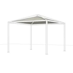 Schattenmanufaktur*SIENA GARDEN Schattenmanufaktur® Dachbezug | Comuna | silber