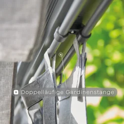 Schattenmanufaktur*SIENA GARDEN Schattenmanufaktur® Vorhang und Insektenschutz | silber | 300 x 210 cm