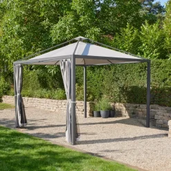 Schattenmanufaktur*SIENA GARDEN Schattenmanufaktur® Vorhang und Insektenschutz | silber | 300 x 210 cm
