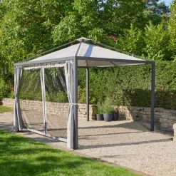 Schattenmanufaktur*SIENA GARDEN Schattenmanufaktur® Vorhang und Insektenschutz | silber | 300 x 210 cm