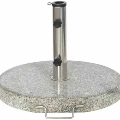 Schirmst盲nder*SIENA GARDEN Schirmständer Granit | 30 kg | hellgrau