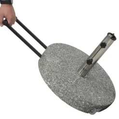 Schirmst盲nder*SIENA GARDEN Schirmständer Granit | 40 kg | hellgrau