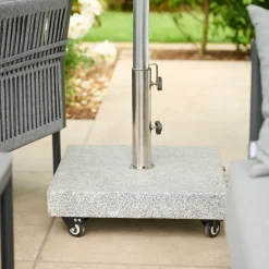 Schirmst盲nder*SIENA GARDEN Schirmständer Granit | 28kg | hellgrau