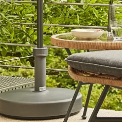 Schirmst盲nder*SIENA GARDEN Schirmständer Kunststoff | befüllbar | 25 kg | anthrazit