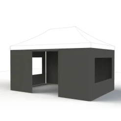 Pavillons*SIENA GARDEN Set-Seitenteile grau zu Allrounder Pavillon 3 x 4,5 m
