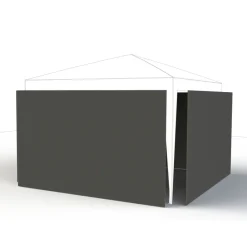 Pavillons*SIENA GARDEN Set-Seitenteile hellgrau zu Starter Faltpavillon 3 x 3 m