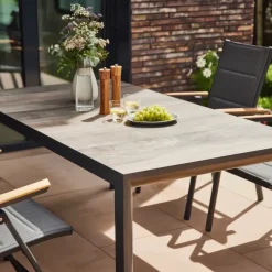 Esstische*SIENA GARDEN Silva Gartentisch | Keramik washed-grey
