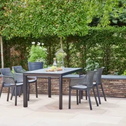 Esstische*SIENA GARDEN Silva Gartentisch | Keramik wood-grey