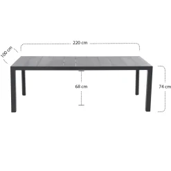 Esstische*SIENA GARDEN Silva Gartentisch | Keramik wood-grey