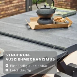 Ausziehtische*SIENA GARDEN Sincro Ausziehtisch | HPL titan