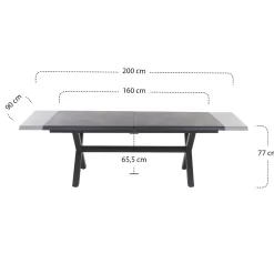 Ausziehtische*SIENA GARDEN Sincro Ausziehtisch | HPL titan
