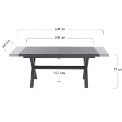 Ausziehtische*SIENA GARDEN Sincro Ausziehtisch | HPL ferro