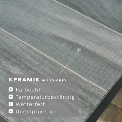 Wintergartenmöbel | Ausziehtische*SIENA GARDEN Sincro Ausziehtisch | Keramik wood-grey