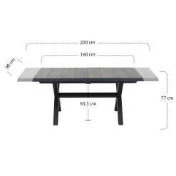 Ausziehtische | Wintergartenmöbel*SIENA GARDEN Sincro Ausziehtisch | Keramik washed-grey