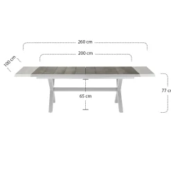 Wintergartenmöbel | Ausziehtische*SIENA GARDEN Sincro Ausziehtisch | Keramik washed-grey