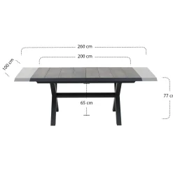 Wintergartenmöbel | Ausziehtische*SIENA GARDEN Sincro Ausziehtisch | Keramik washed-grey