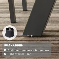 Klapptische*SIENA GARDEN Sola Klapptisch | HPL dark stone