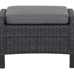 Gartenhocker*SIENA GARDEN Solea Hocker | Rattangeflecht nacht-blau