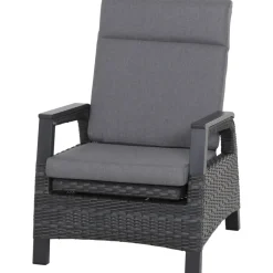 Loungemöbel*SIENA GARDEN Solea Loungesessel | Rattangeflecht nacht-blau