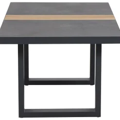 Loungetische*SIENA GARDEN Solea Loungetisch | Keramik anthrazit mit Inlay aus Teakholz FSC® 100 %